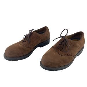 Dockers Men's Brown Lace Up Leather Brogue Dress Shoes Size 9.5W